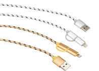 El cable de fuente de alimentación de la PC que envolvía, algodón trenzó el cable que envolvía para el cable del USB