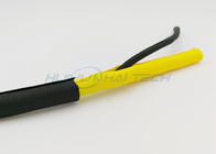 Uno mismo que envuelve la envoltura de cable tejida, envolver negro/del amarillo del alambre y del cable