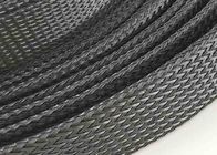 Manga trenzada expandible PET modificada para requisitos particulares, funda de cable flexible de color negro