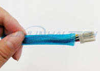 El envolver trenzado extensible del ANIMAL DOMÉSTICO azul del color para la gestión del arnés de cable de alambre de la PC