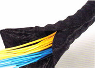 Abrigo trenzado velcro auto-adhesivo del cable, manga del velcro para los cables y alambres