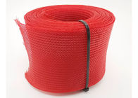El velcro plano de una sola capa del ANIMAL DOMÉSTICO de la cinta cruzado la manga del alambre roja con la cremallera