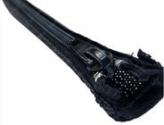 La manga negra flexible del cable de la cremallera del ANIMAL DOMÉSTICO trenzó el abrigo para la protección del alambre