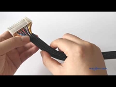 Resistencia a la llama Autoenvase de manga trenzada dividida para el cable de alimentación del ordenador