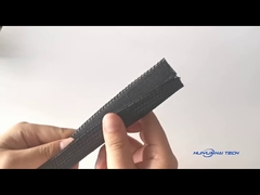 Funda autoadherente negra personalizada con velcro para mazos de cables