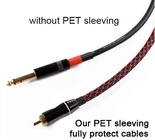 Gestión de cable resistente trenzada extensible de la abrasión del ANIMAL DOMÉSTICO que envuelve negro y rojo