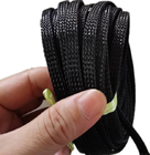 Protección de cable de 6 mm PET Manga trenzada extensible Color negro Retardante de llama