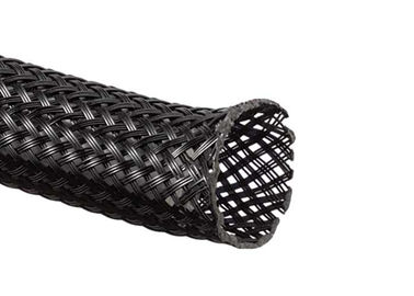 comprar Diámetro de encargo flexible de la manga de nylon trenzada negra extensible de alta resistencia fabricación en línea