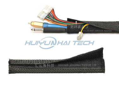 comprar Resistencia de abrasión eléctrica del color del negro de la manga del cable del velcro del aislamiento fabricación en línea