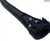 Abrigo trenzado manga negra flexible del cable de la cremallera para la protección del alambre