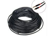 El ANIMAL DOMÉSTICO negro trenzó la envoltura de cable, tamaño modificado para requisitos particulares tubo eléctrico de la protección del alambre
