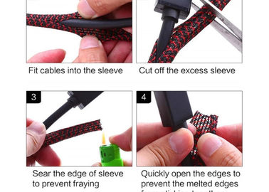 comprar El envolver trenzado gestión de cable resistente de la abrasión, manga de protección del alambre fabricación en línea