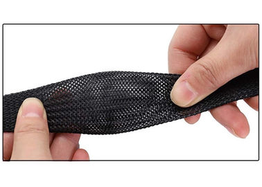 comprar manga a prueba de calor del alambre de 15m m, negro que envuelve trenzado extensible para la gestión de cable fabricación en línea
