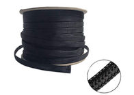 manga a prueba de calor del alambre de 15m m, negro que envuelve trenzado extensible para la gestión de cable