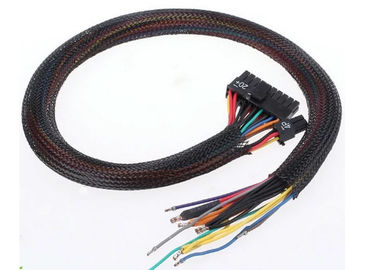 comprar Color extensible ignífugo del negro de la manga del cable para la protección del arnés de cable fabricación en línea