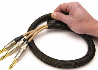 comprar Uno mismo del poliéster F6 que envuelve la aduana que envuelve trenzada partida para el arnés de cable de alambre fabricación en línea