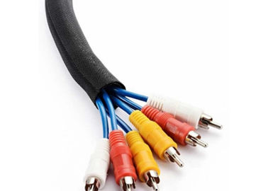 comprar Uno mismo material del poliéster que envuelve el abrigo que envuelve trenzado partido alrededor de la manga del cable fabricación en línea