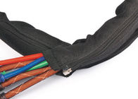 Negro trenzado manga automotriz del abrigo del cable de la cremallera para el protector del alambre cruzado