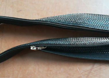 comprar El abrigo trenzado manga negra del cable de la cremallera del color relampaga para arriba el diámetro de encargo ordenado del cable fabricación en línea