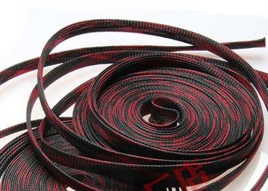 comprar Desgaste que envuelve trenzado extensible de la llama del ANIMAL DOMÉSTICO negro de la prueba - resistente para las industrias del cable fabricación en línea