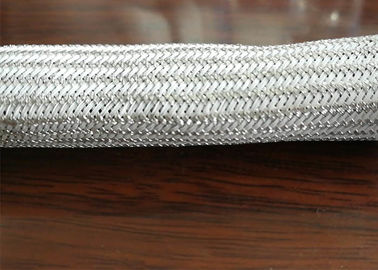 comprar El envolver trenzado plateado plata del acero inoxidable, tubería trenzada del acero inoxidable fabricación en línea