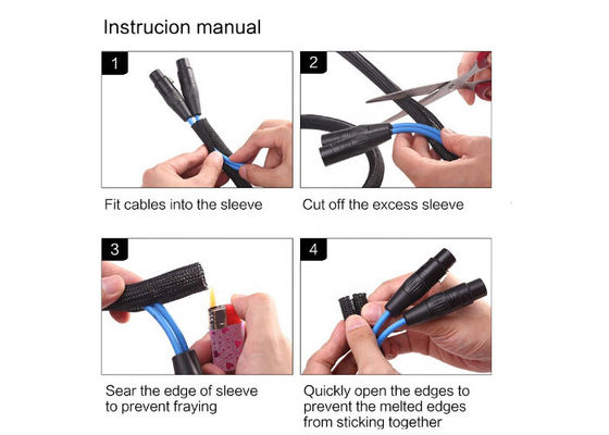 comprar El abrigo libre del uno mismo del poliéster del halógeno partió envolver trenzado fabricación en línea