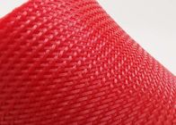 El velcro plano de una sola capa del ANIMAL DOMÉSTICO de la cinta cruzado la manga del alambre roja con la cremallera