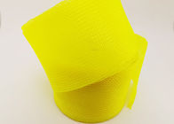 El ANIMAL DOMÉSTICO plano de una sola capa amarillo de la cinta trenzó la cremallera del velcro que envolvía añadida