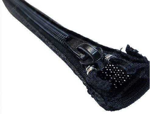 comprar La manga negra flexible del cable de la cremallera del ANIMAL DOMÉSTICO trenzó el abrigo para la protección del alambre fabricación en línea