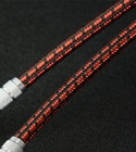 el envolver trenzado de extensión de la suspensión de 50m m del algodón de la manga roja plana del cable