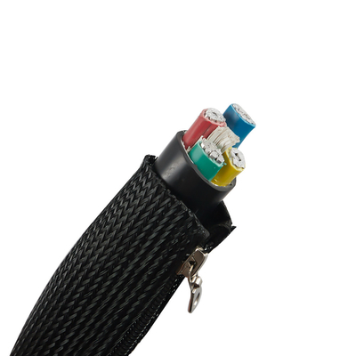 comprar La manga del cable de la cremallera del monofilamento del ANIMAL DOMÉSTICO del organizador del cable trenzó la instalación fácil del abrigo fabricación en línea