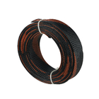 negro que envuelve trenzado extensible/naranja del ANIMAL DOMÉSTICO reciclable de 1-100m m ignífuga
