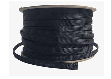 Buena prueba de fuego trenzada de la capacidad de conversión a escala que envuelve gestión de cable con color negro