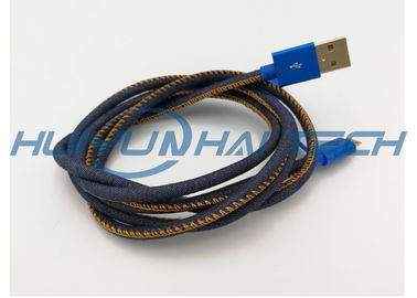 Manga a prueba de calor del alambre del paño de gama alta de Mfi Jean para el arnés de cable del Usb del dril de algodón
