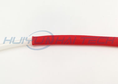 El envolver trenzado eléctrico del color rojo de la prueba de la llama para el arnés de cable de alambre