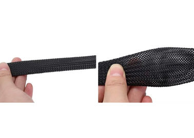 El envolver trenzado eléctrico del color negro ignífugo flexible para el arnés de cable